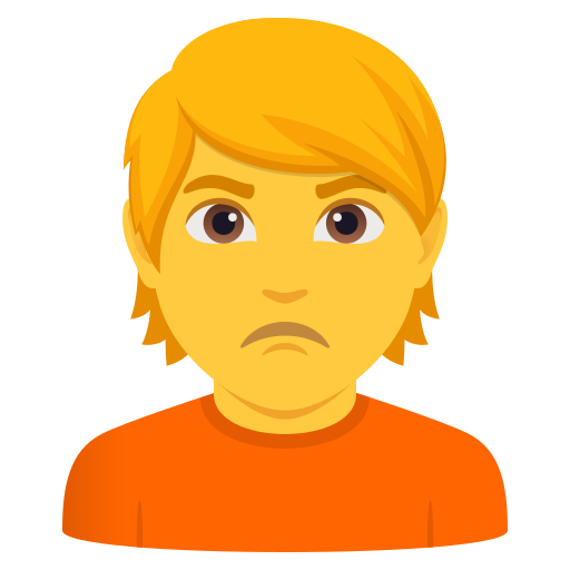Person Pouting as drawn by JoyPixels in 10.0