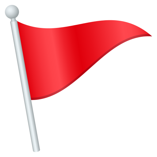 Triangular Flag as drawn by JoyPixels in 10.0