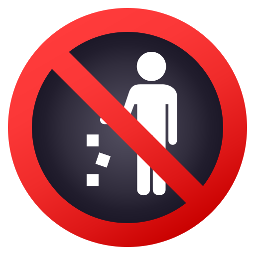 No Littering as drawn by JoyPixels in 10.0