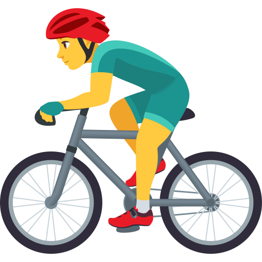 Man Biking as drawn by JoyPixels in 10.0