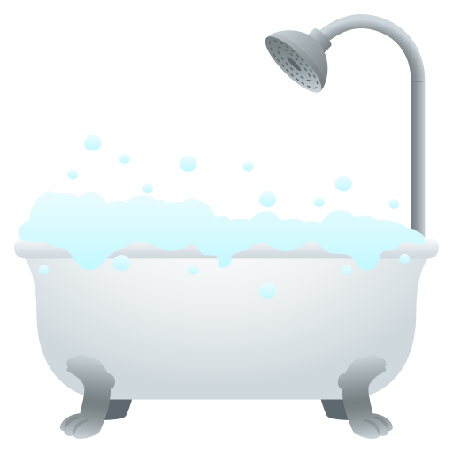 Bathtub as drawn by JoyPixels in 10.0