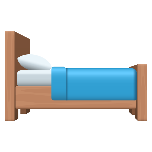 Bed as drawn by JoyPixels in 10.0