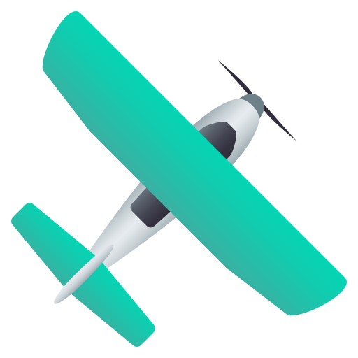 Small Airplane as drawn by JoyPixels in 10.0