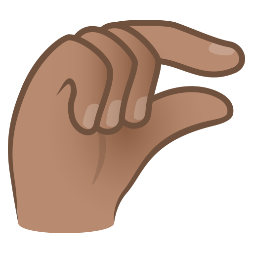 pinching hand: medium skin tone — JoyPixels