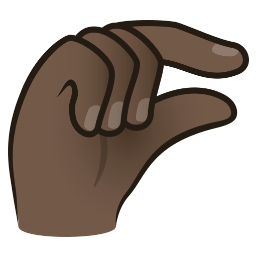 pinching hand: dark skin tone — JoyPixels