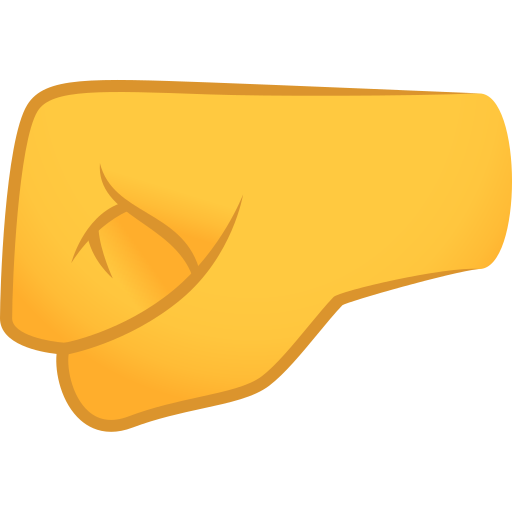 left-facing fist — JoyPixels