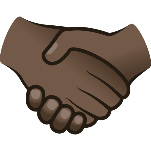 handshake: dark skin tone — JoyPixels