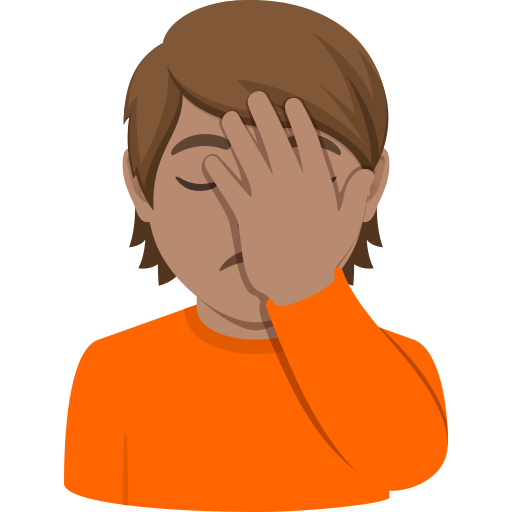 person facepalming: medium skin tone — JoyPixels
