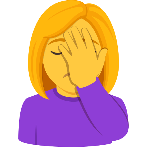 woman facepalming — JoyPixels