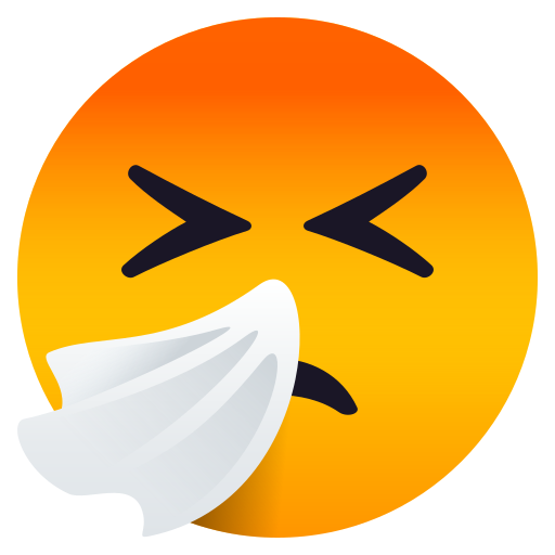 sneezing face — JoyPixels
