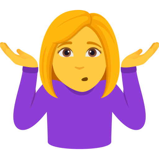 woman shrugging — JoyPixels