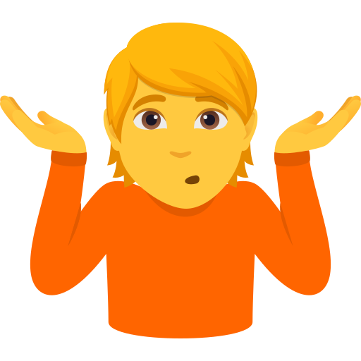 person shrugging — JoyPixels