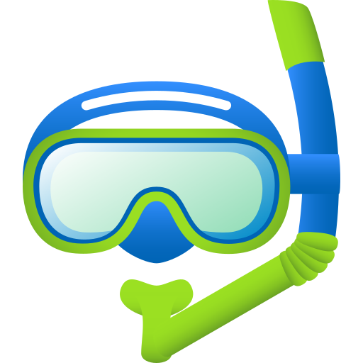 Diving Mask as drawn by JoyPixels in 10.0