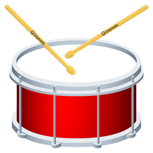 Drum as drawn by JoyPixels in 10.0