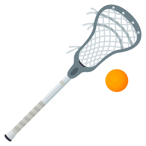Lacrosse as drawn by JoyPixels in 10.0