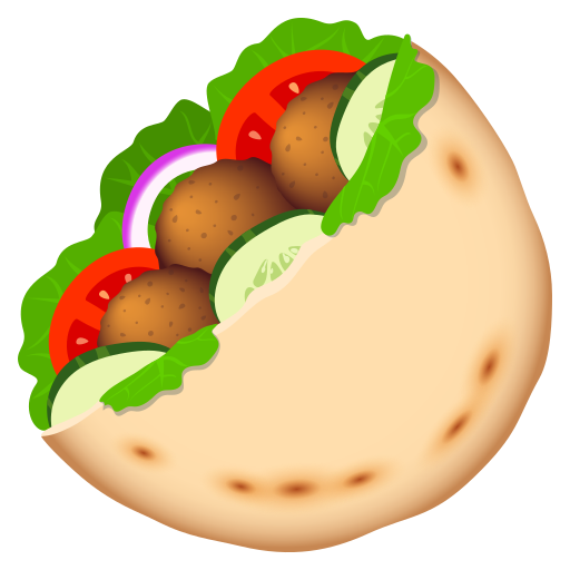 Stuffed Flatbread as drawn by JoyPixels in 10.0