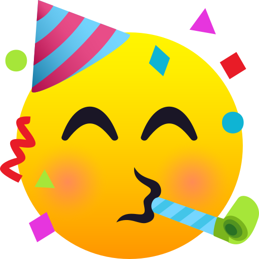 partying face — JoyPixels