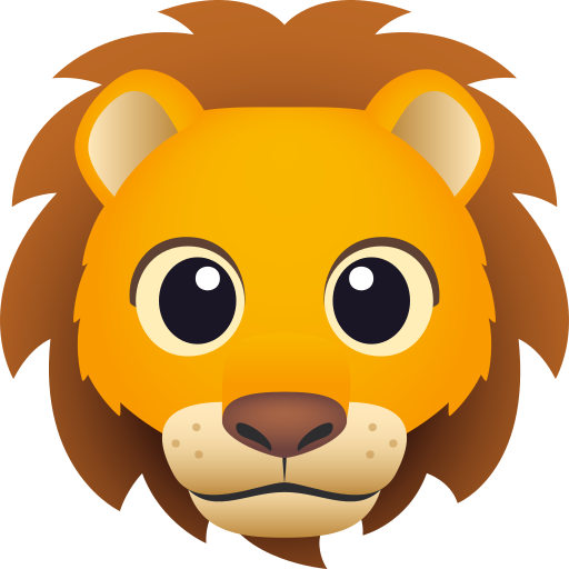 Lion as drawn by JoyPixels in 10.0