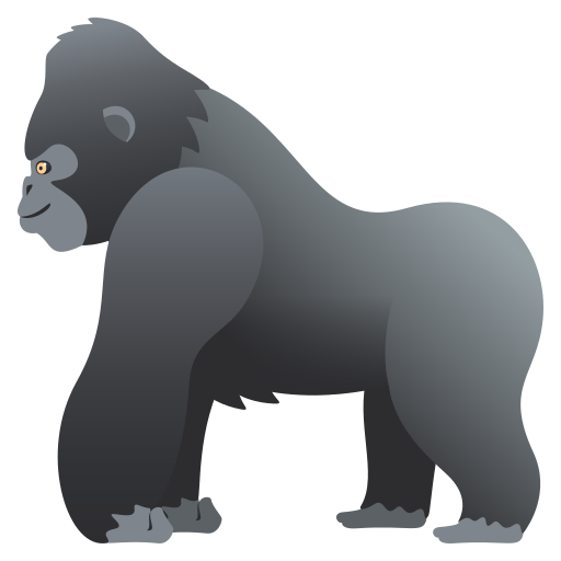 Gorilla as drawn by JoyPixels in 10.0