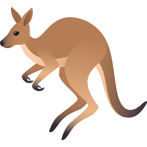 Kangaroo as drawn by JoyPixels in 10.0