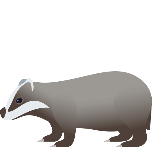 Badger as drawn by JoyPixels in 10.0