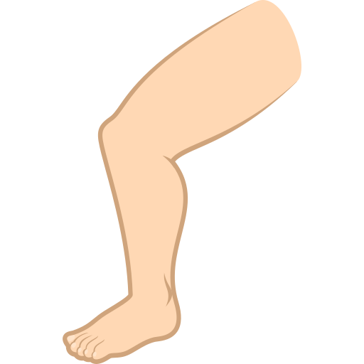 leg: light skin tone — JoyPixels