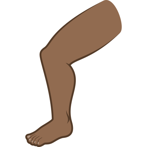 leg: medium-dark skin tone — JoyPixels