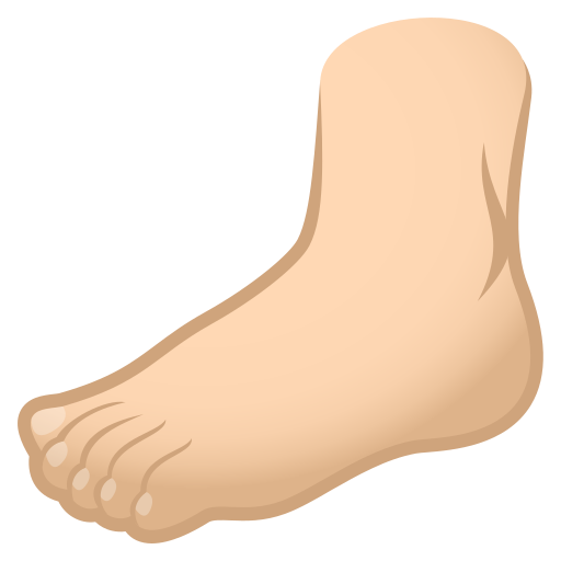 foot: light skin tone — JoyPixels