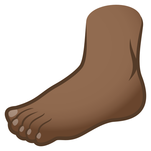 foot: medium-dark skin tone — JoyPixels