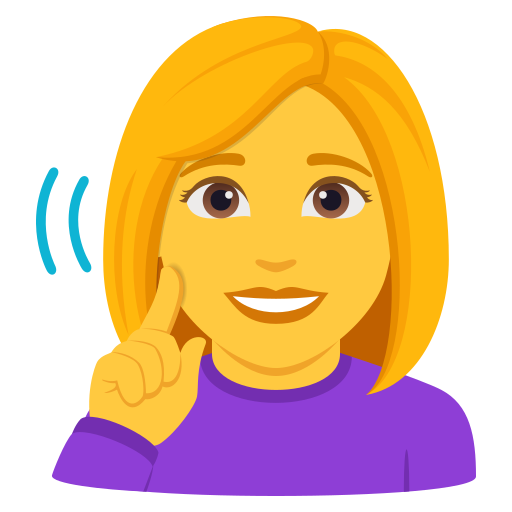 deaf woman — JoyPixels