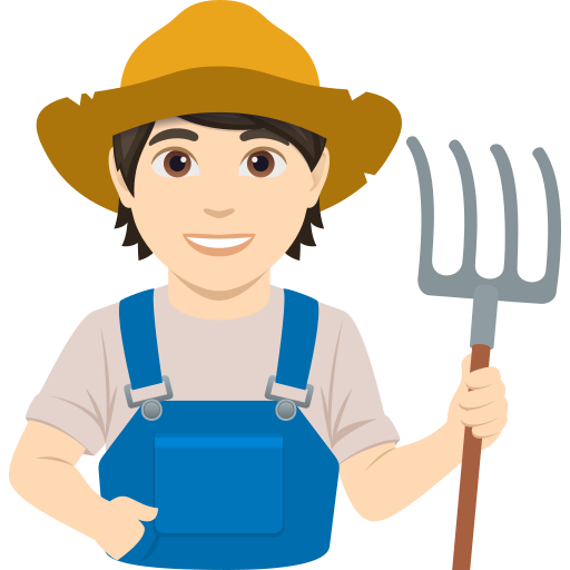farmer: light skin tone — JoyPixels