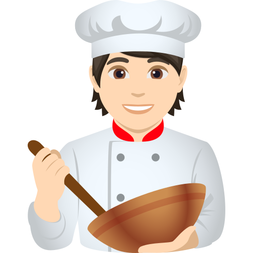 cook: light skin tone — JoyPixels