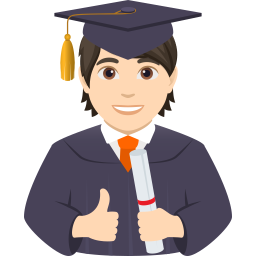 student: light skin tone — JoyPixels