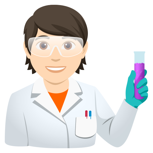scientist: light skin tone — JoyPixels