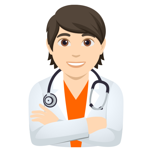 health worker: light skin tone — JoyPixels