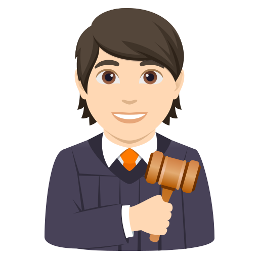 judge: light skin tone — JoyPixels