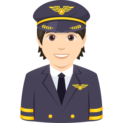 pilot: light skin tone — JoyPixels