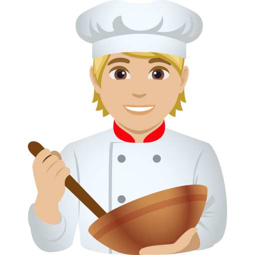 cook: medium-light skin tone — JoyPixels