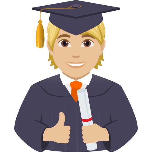 student: medium-light skin tone — JoyPixels