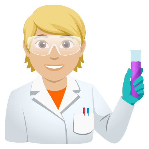 scientist: medium-light skin tone — JoyPixels