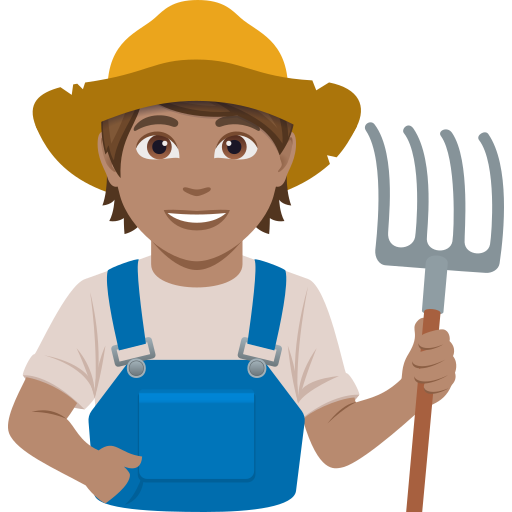 farmer: medium skin tone — JoyPixels
