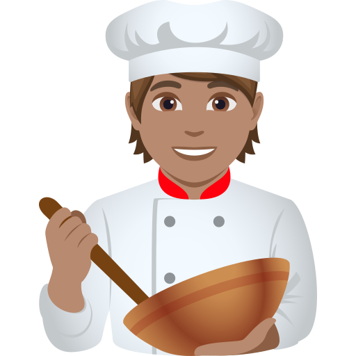 cook: medium skin tone — JoyPixels