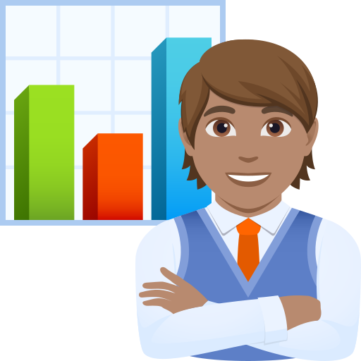 office worker: medium skin tone — JoyPixels