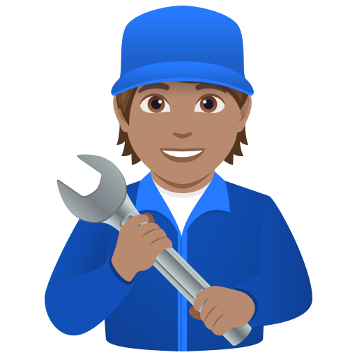 mechanic: medium skin tone — JoyPixels