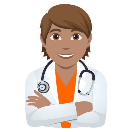 health worker: medium skin tone — JoyPixels