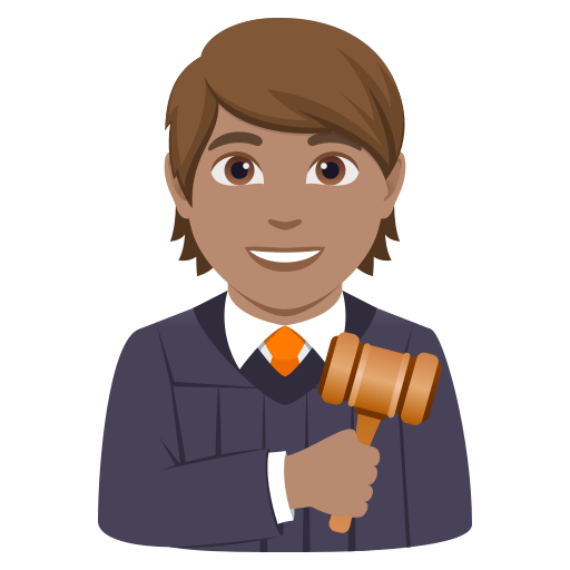 judge: medium skin tone — JoyPixels