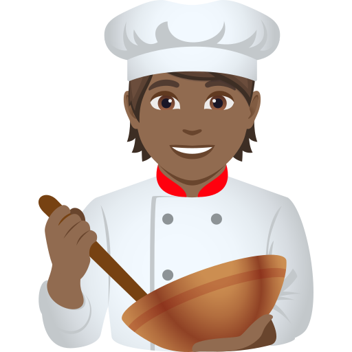 cook: medium-dark skin tone — JoyPixels