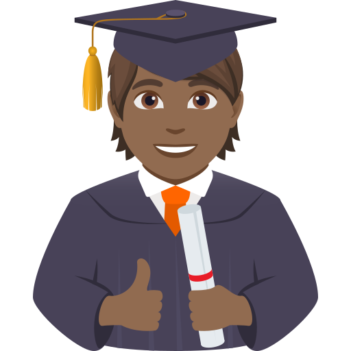 student: medium-dark skin tone — JoyPixels