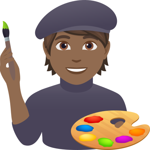 artist: medium-dark skin tone — JoyPixels
