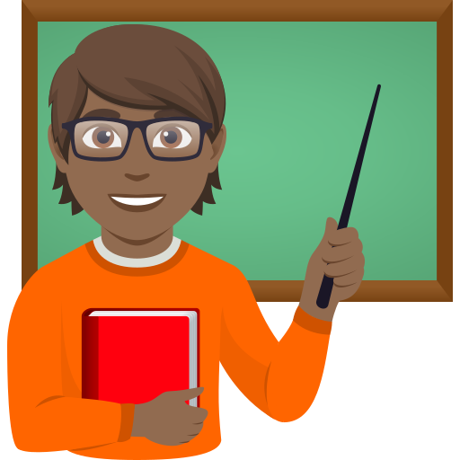 teacher: medium-dark skin tone — JoyPixels